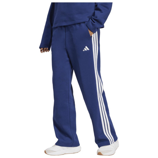 Adidas Γυναικείο παντελόνι φόρμας Essentials 3-Stripes Open-Hem Fleece Pants